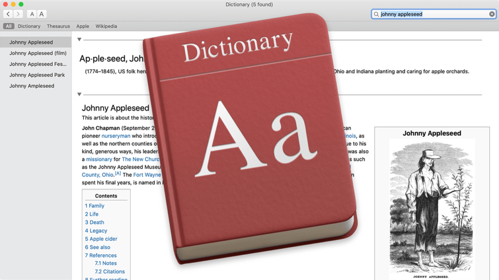Dictionary on Mac is more than just a basic dictionary, it comes with advanced features.