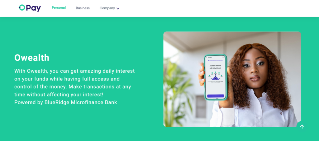 Owealth allows users earn daily interest on their funds.