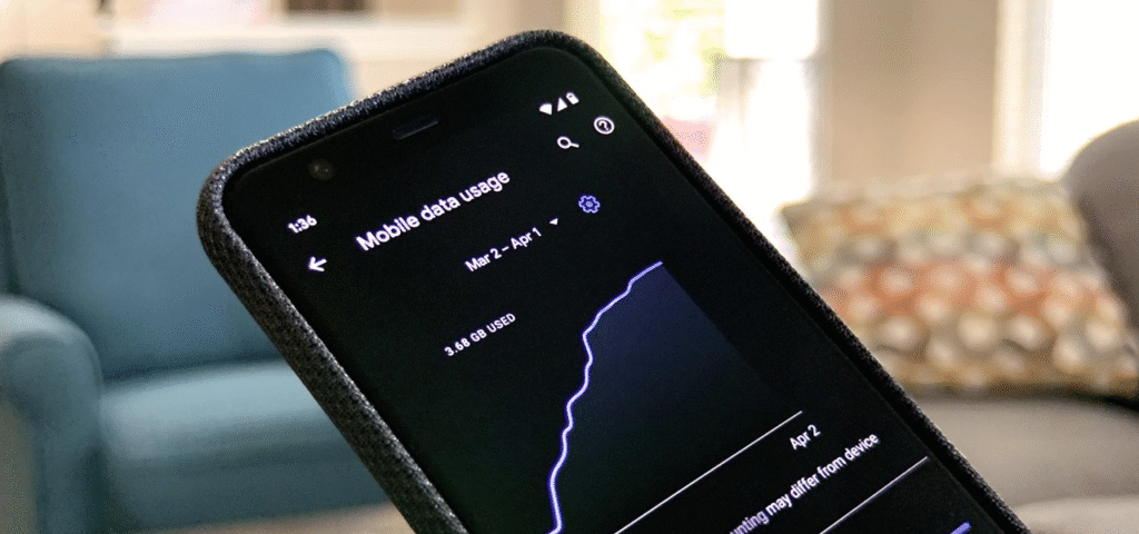Mobile data usage on Android