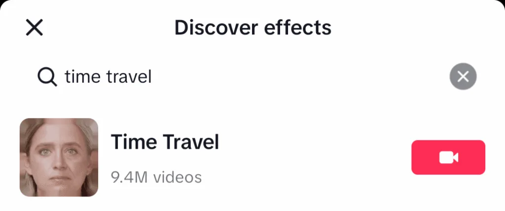 TikTok’s “Time Travel” Filter