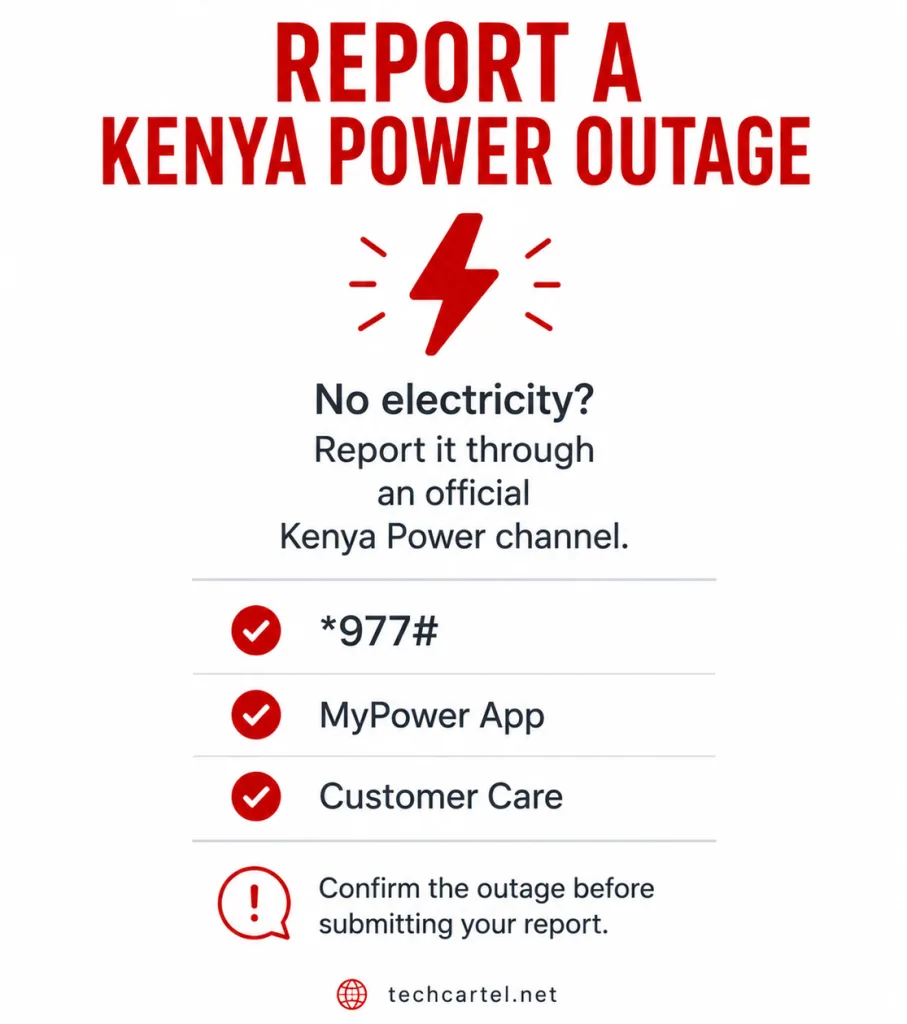 How to Report a Kenya Power Outage