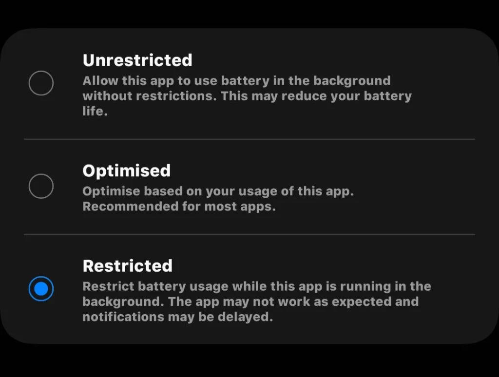 Android Battery Optimization