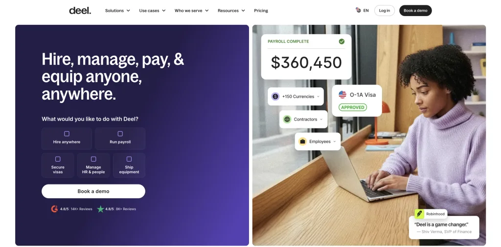 Deel - Best HR Software for Small to Medium Businesses