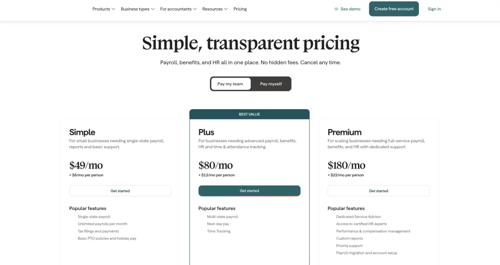 Rippling vs Gusto Pricing