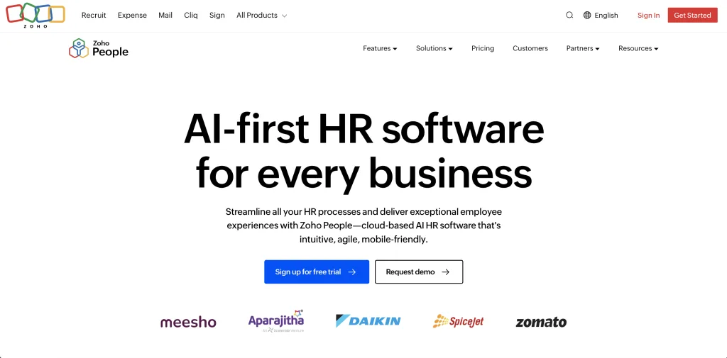 Zoho People - Best HR Software for Small to Medium Businesses
