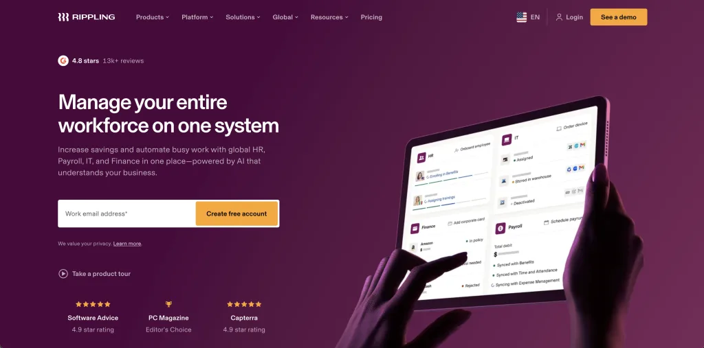 Rippling.com - Best HR Software for Small to Medium Businesses